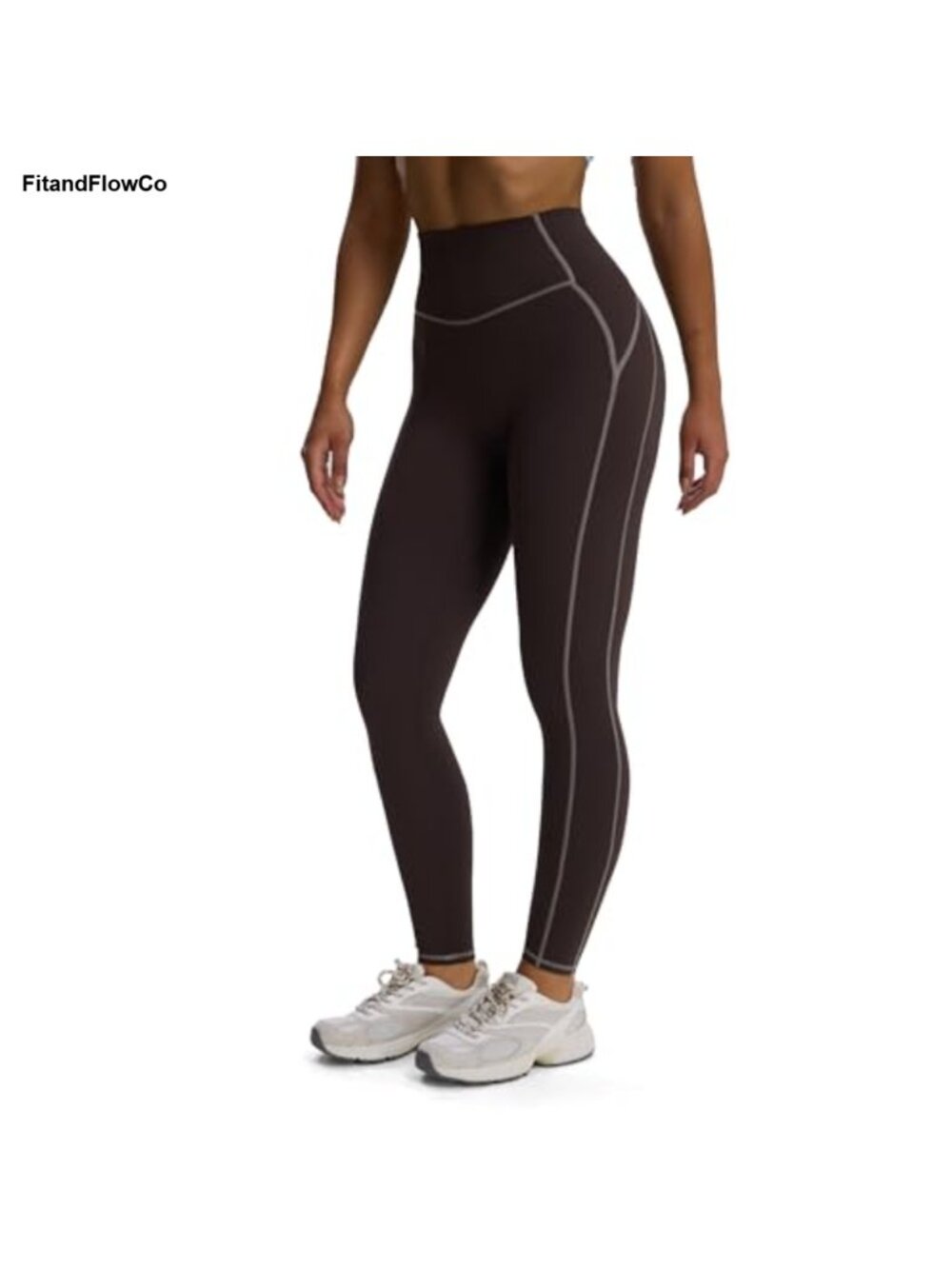 High Rise 7/8 Yoga Leggings 26" Nylon Spandex Compression Workout